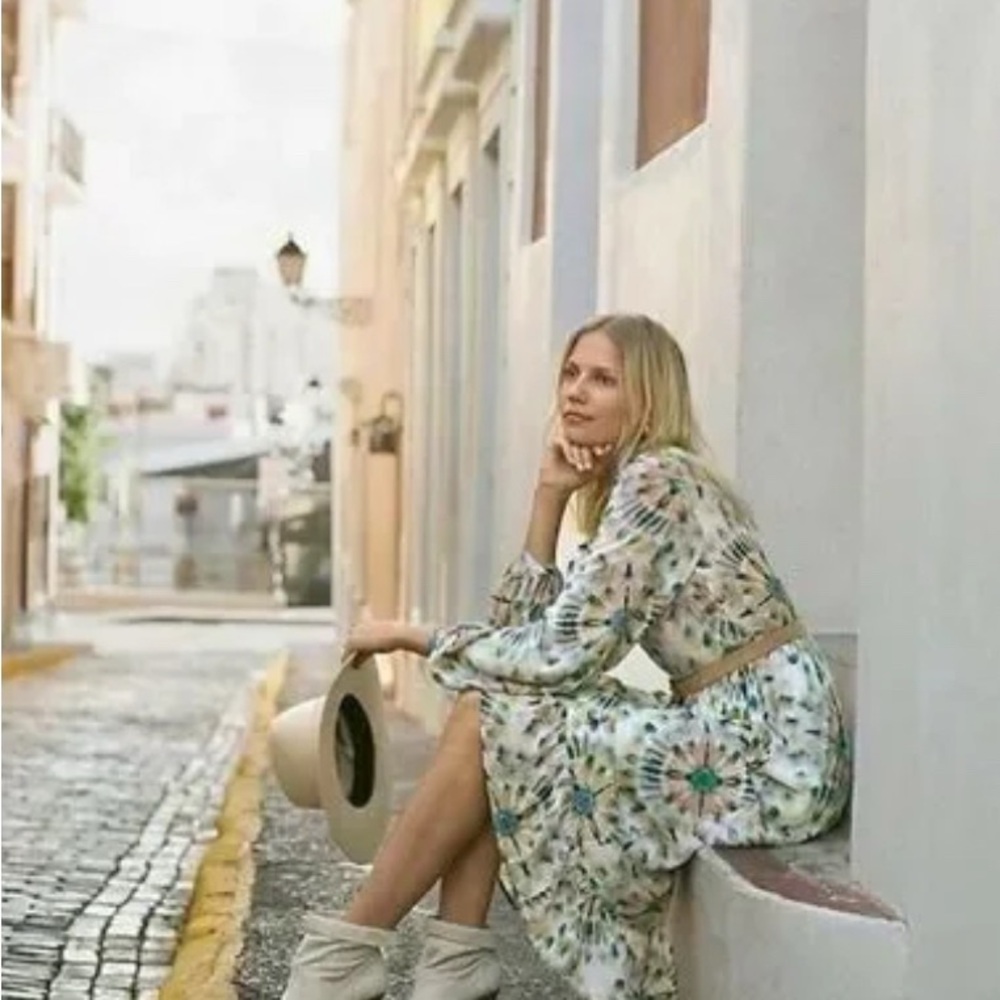 KACHEL x Anthropologie Chiara Watercolor Midi Dress